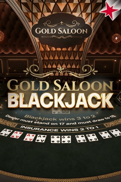 Cover van Gold Saloon RNG Blackjack, een blackjacktafel in westernstijl