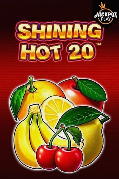 Kaft van Shining Hot 20 Jackpot Play met glanzend fruit