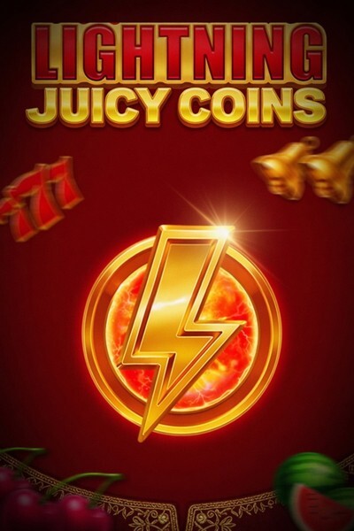 Spelcover van Lightning Juicy Coins met fruit en bliksem