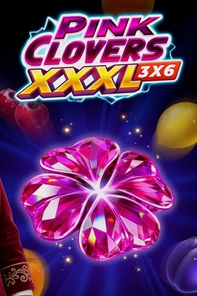 Cover van de slot Pink Clovers XXXL: Hold and Win met roze klavers